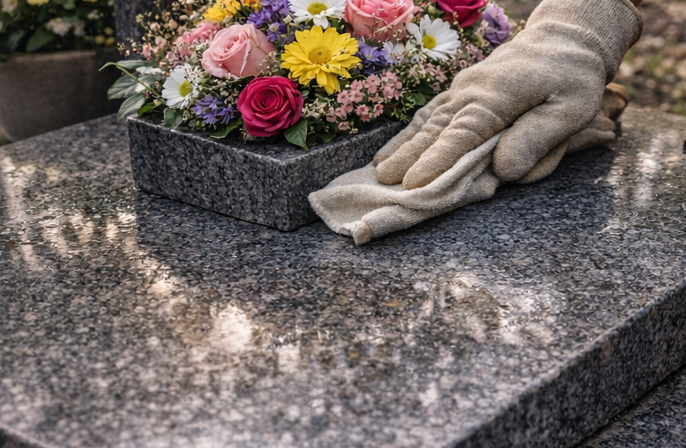 Une tombe bien entretenue après plusieurs années