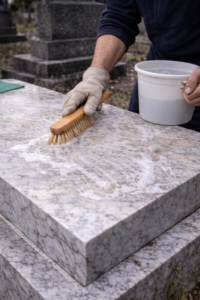 Comment nettoyer une tombe en marbre jauni ?